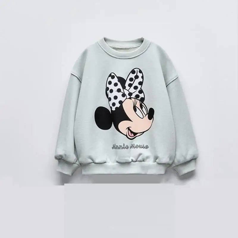 Girls Cartoon Print Hooded Sweatshirt