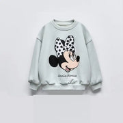 Girls Cartoon Print Hooded Sweatshirt