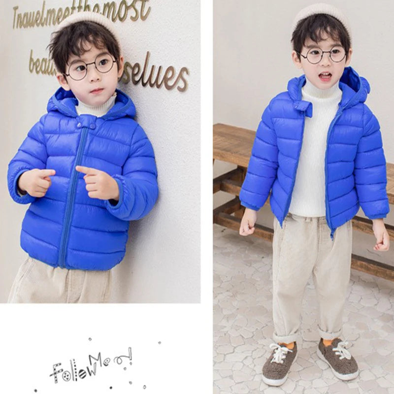 Cute Kids' Hooded Down Jacket