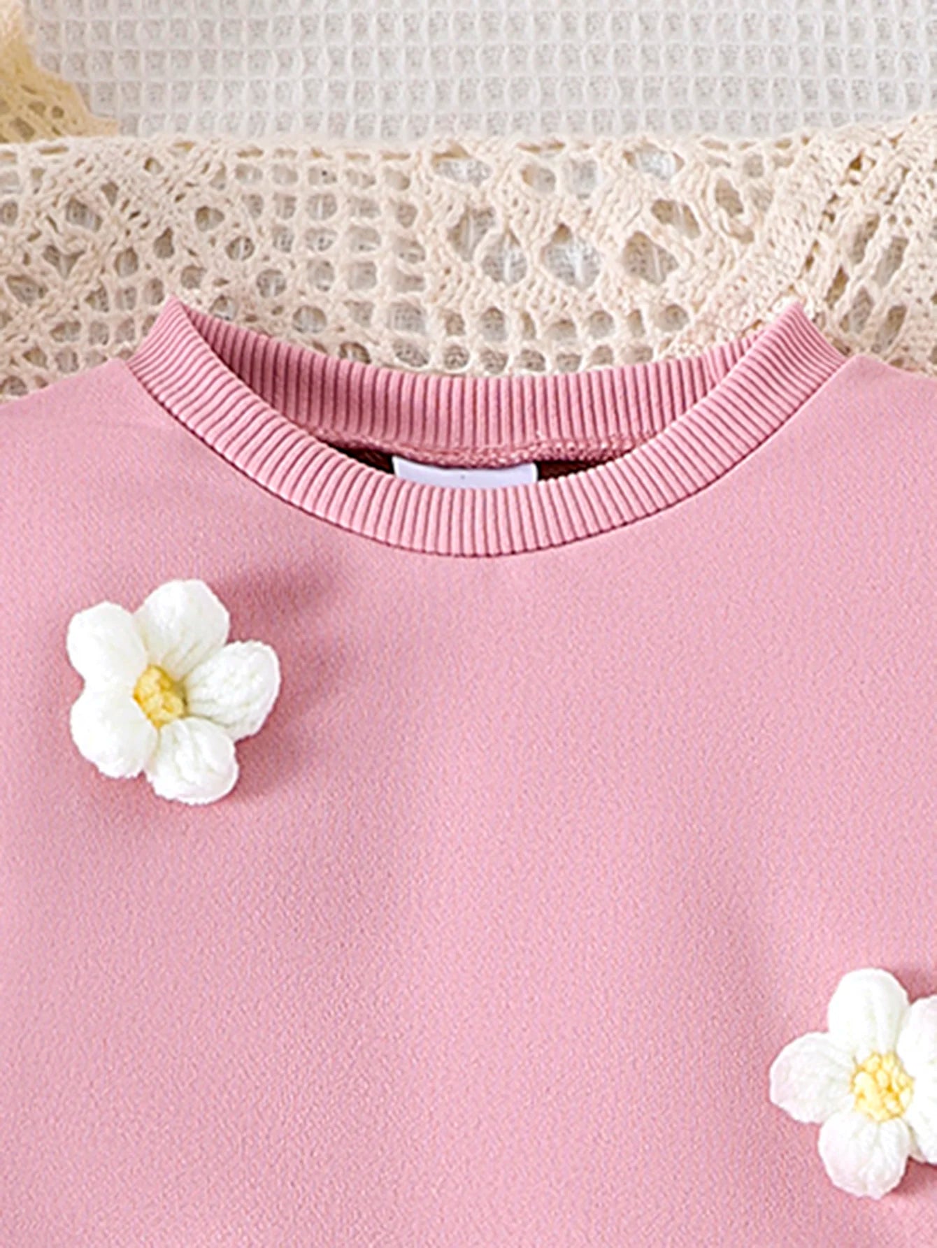 Baby Girls' Pink Flower  Pants Set